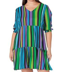 Loralette Dress To The Max Mini Just My Striped Plus Size 18